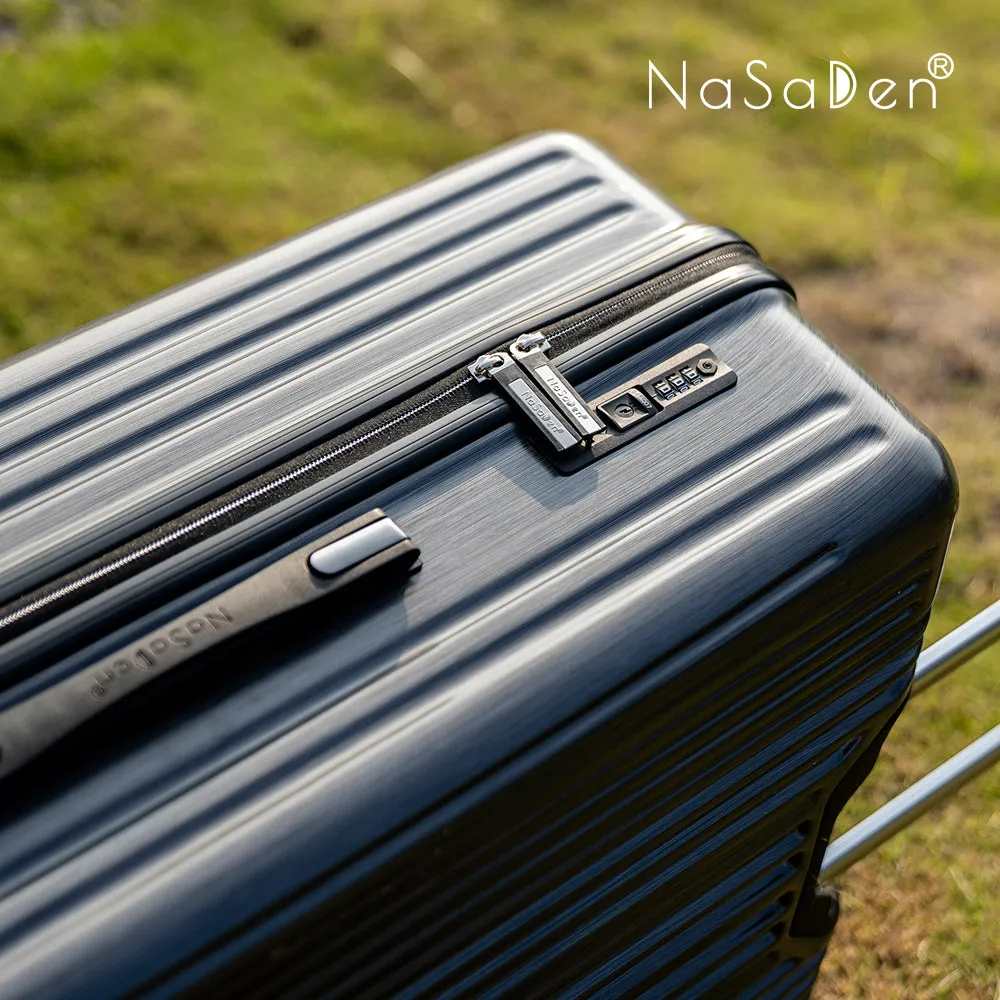 NaSaDen [ Northan Black ] 22" Carry on/26" Checked Zipper Luggage In Stock