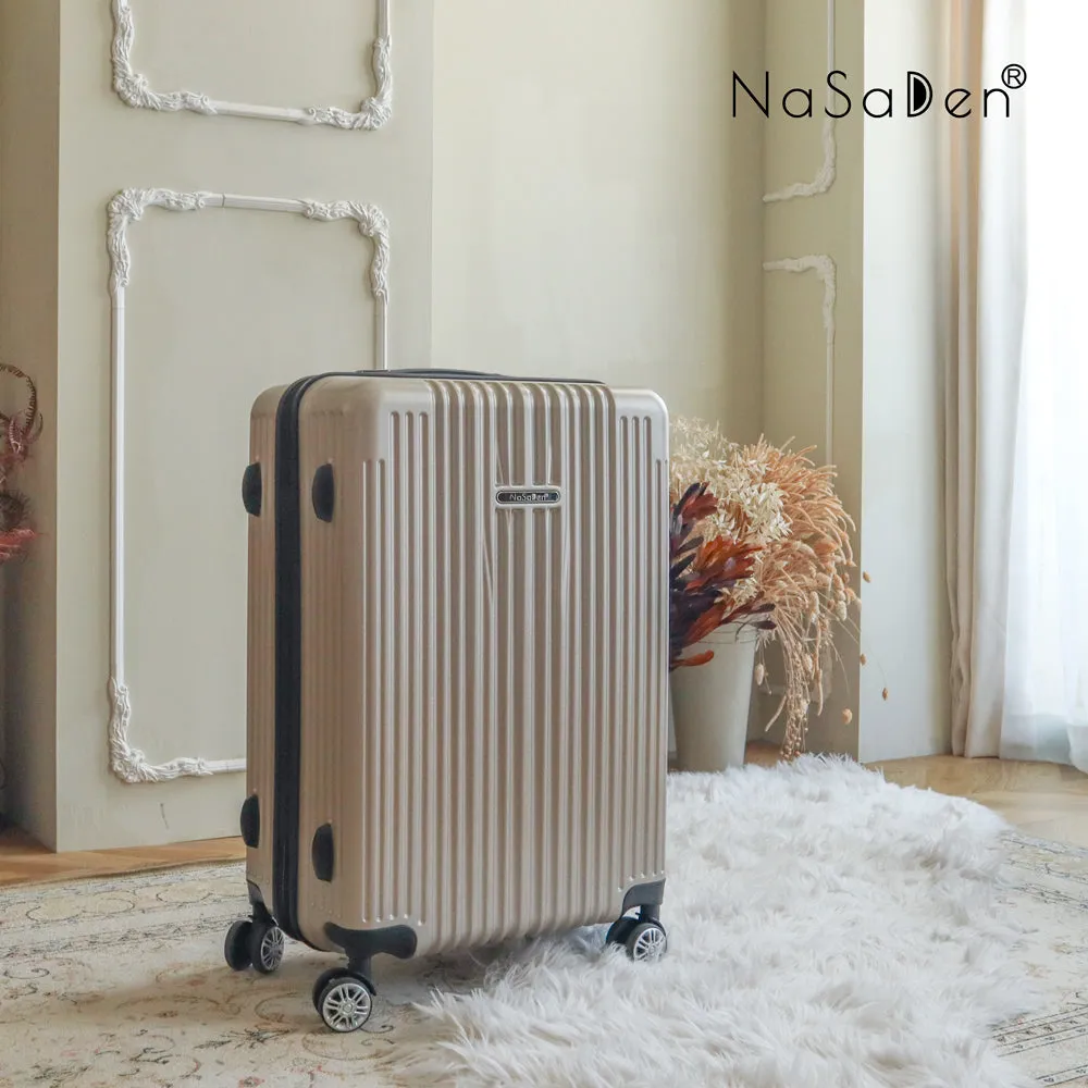 【NaSaDen】Classic Camel Gold 22" Carry-on / 26" / 29" Checked Zipper Luggage