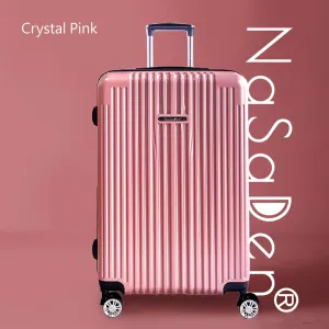 【NaSaDen】Classic Crystal Pink 22" Carry-on / 26" / 29" Checked Zipper Luggage