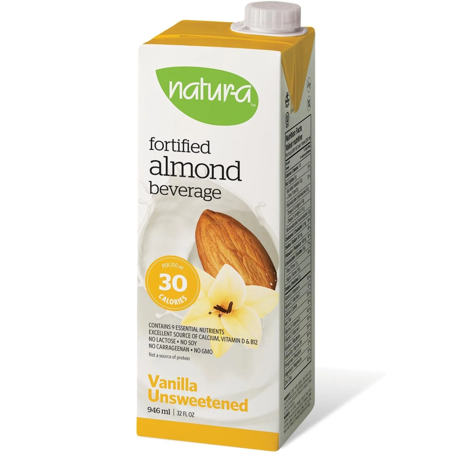 Natur-a Almond Beverage Vanilla Unsweetened 946ml