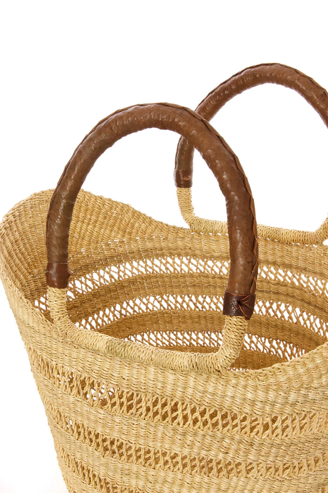 Natural Ghanaian Lacework Wing Shopper