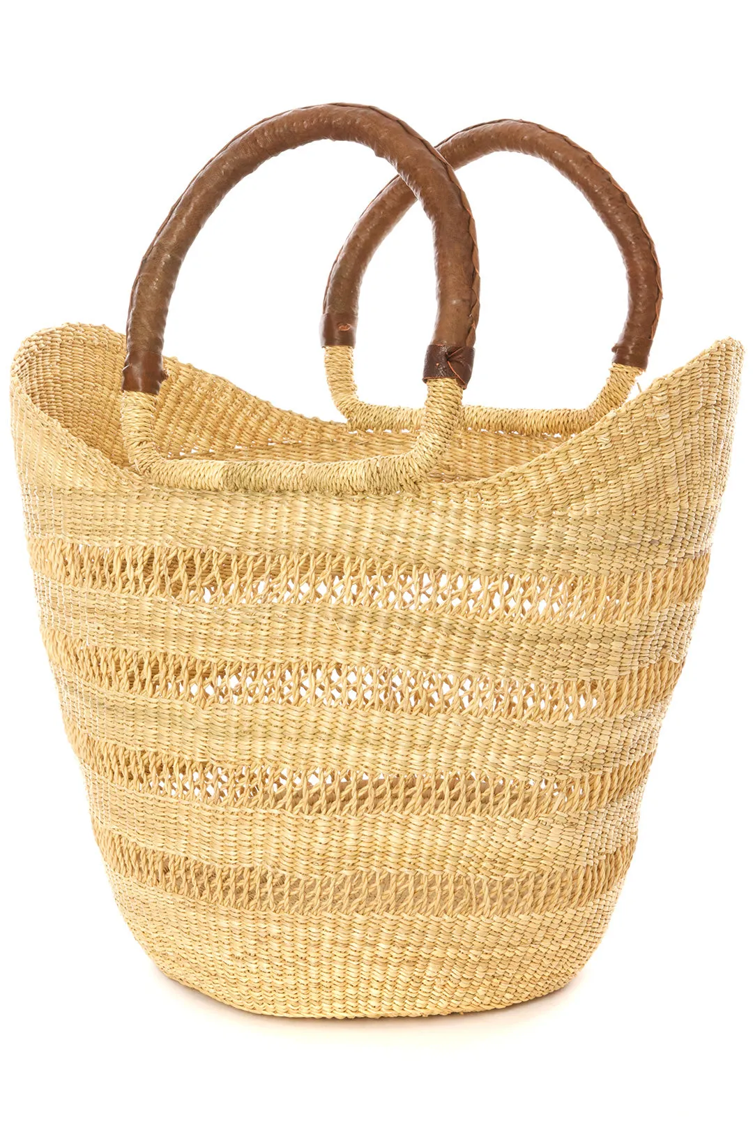 Natural Ghanaian Lacework Wing Shopper