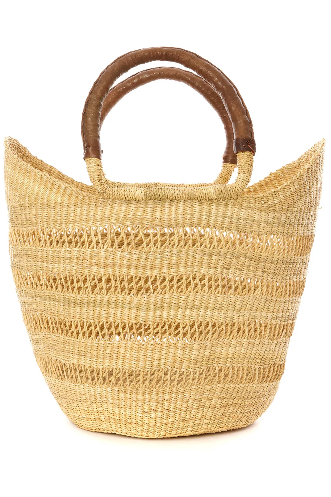 Natural Ghanaian Lacework Wing Shopper