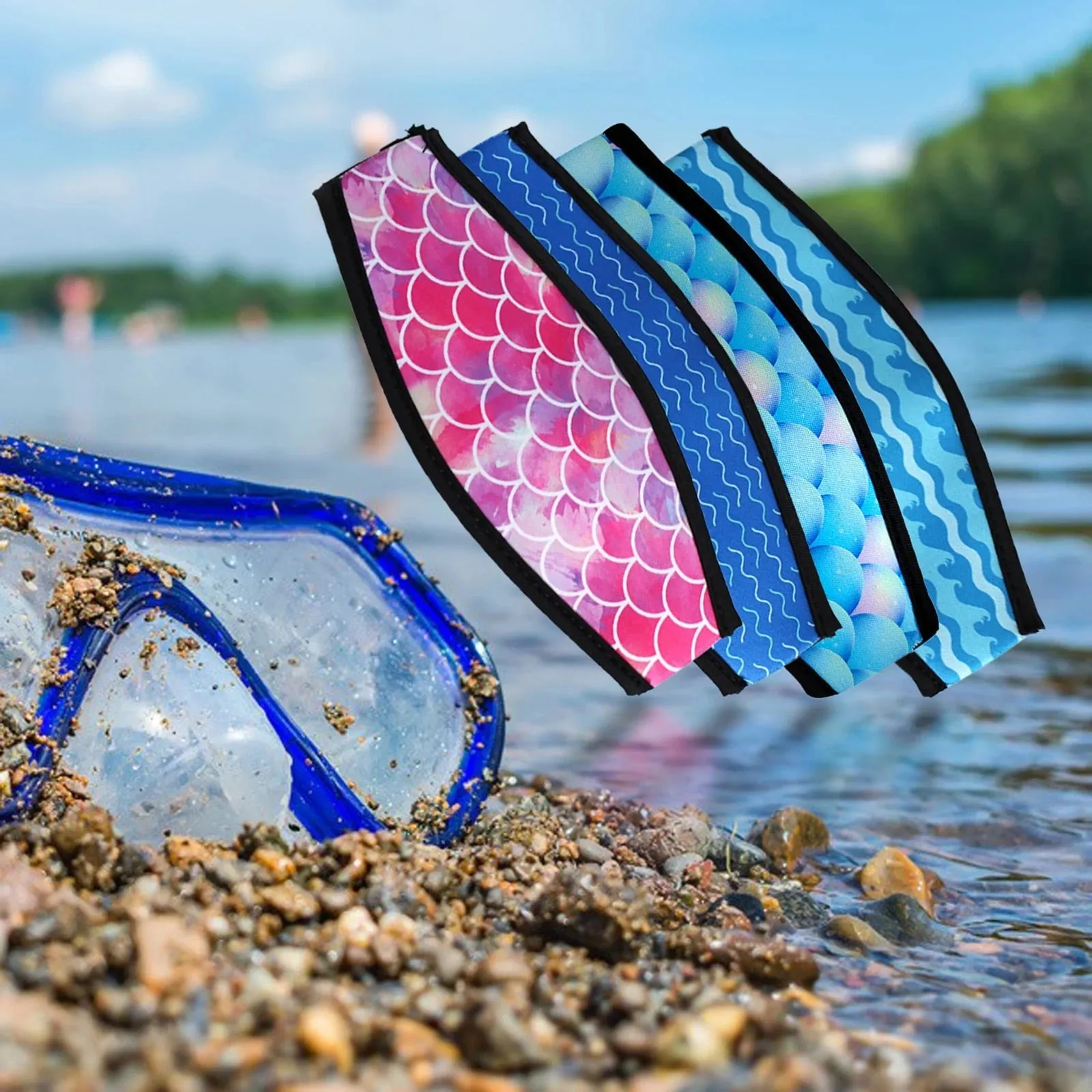 Neoprene Strap Cover for Mask - various designs