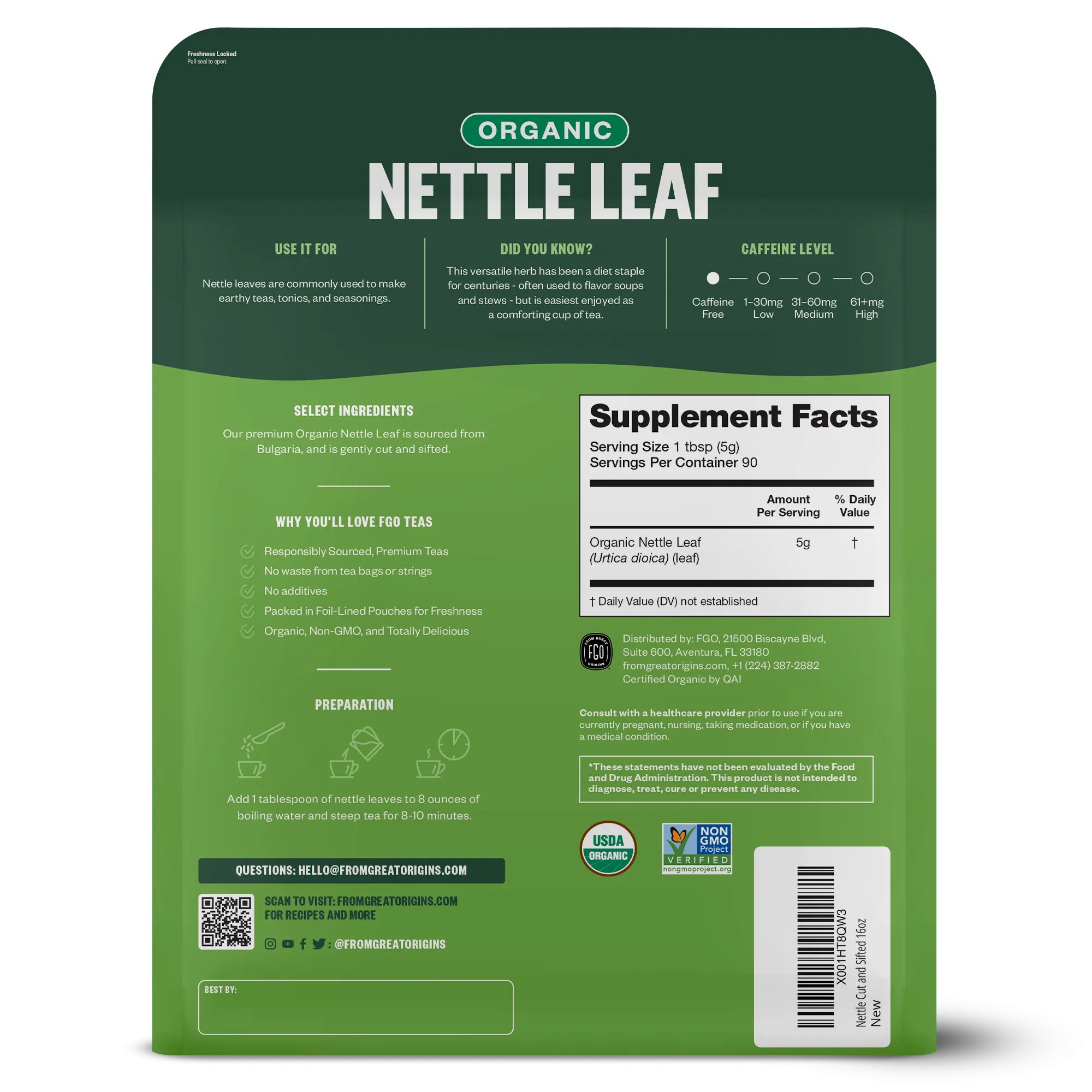 Nettle Leaf - Cut & Sifted