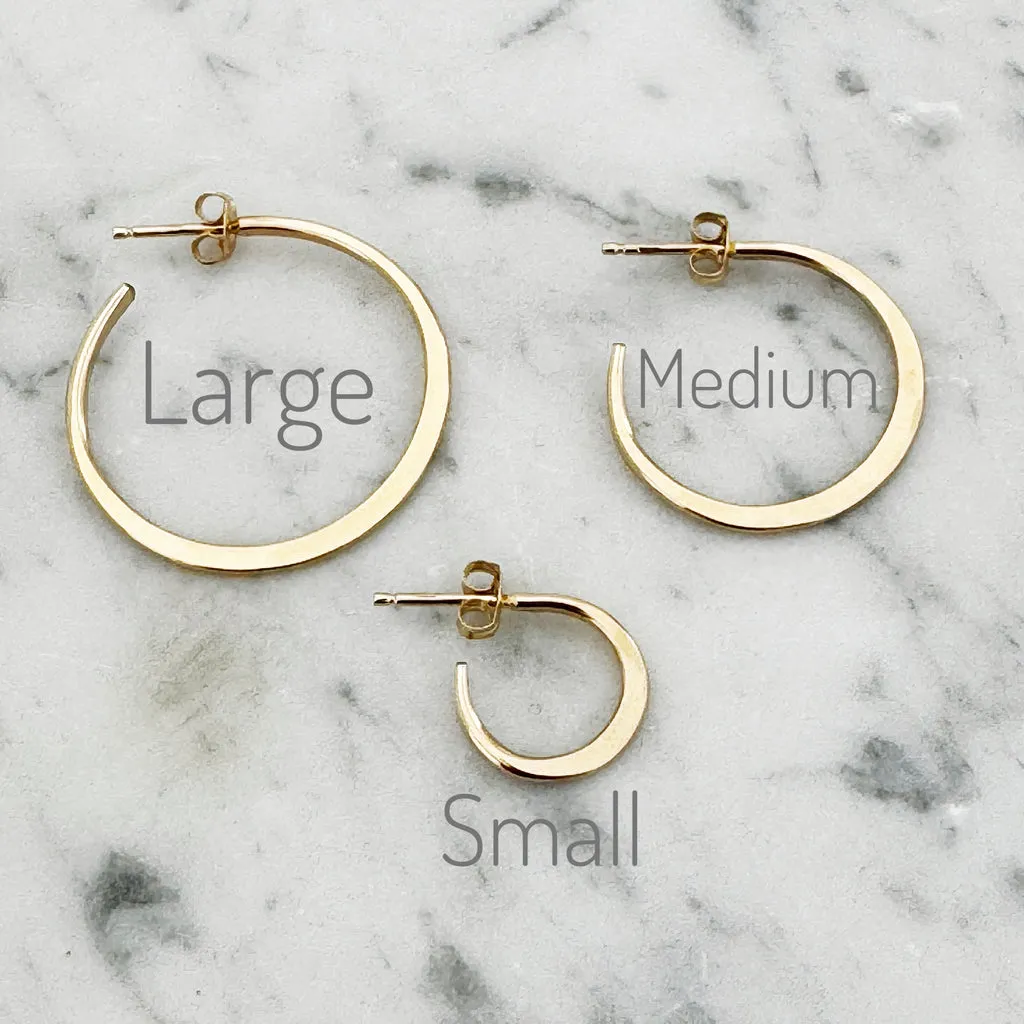NEW! Jeannie Hoop Stud Earrings in 14K Gold Fill by Shepherd's Run Jewelry