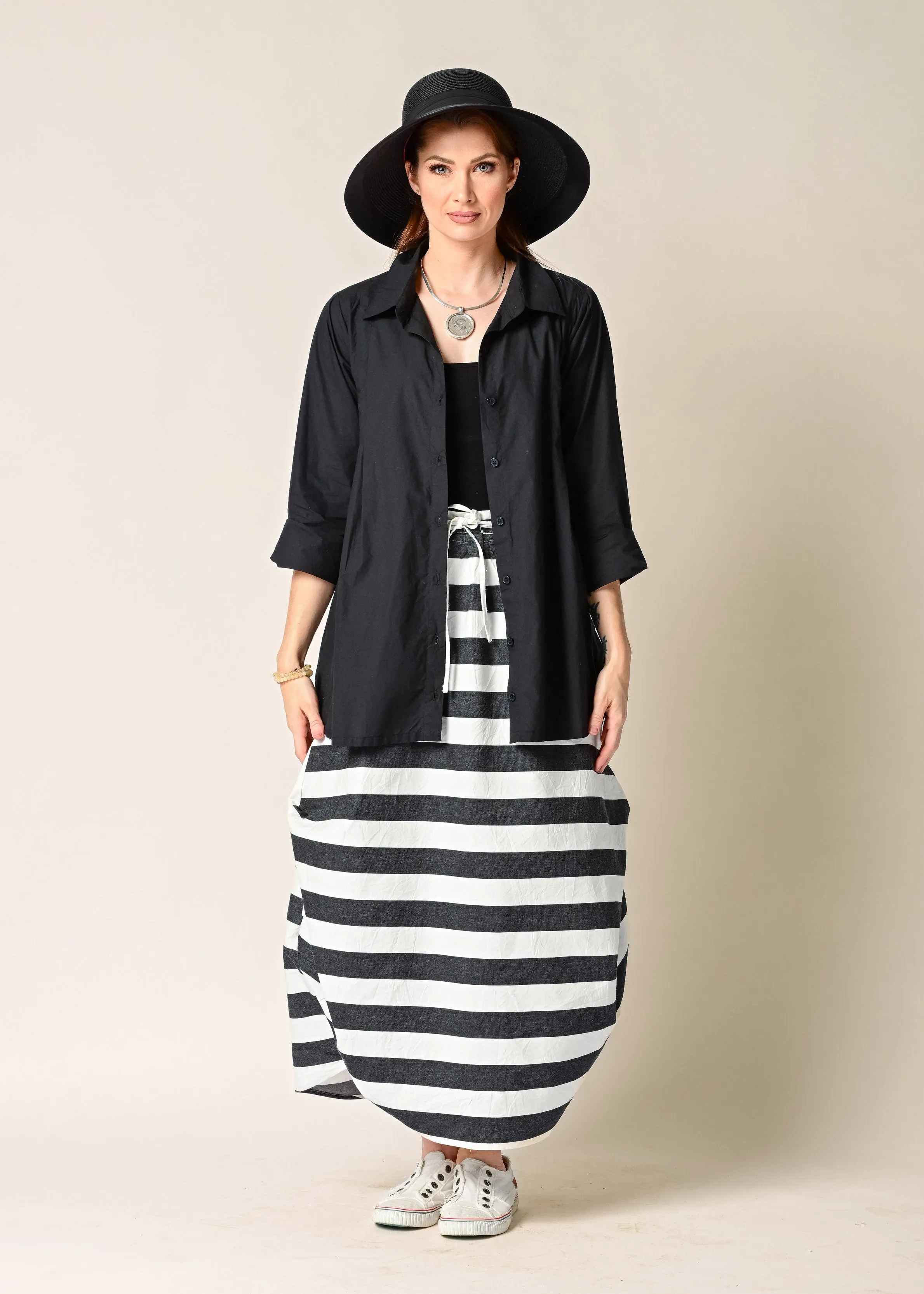 Nia Cotton Top in Onyx