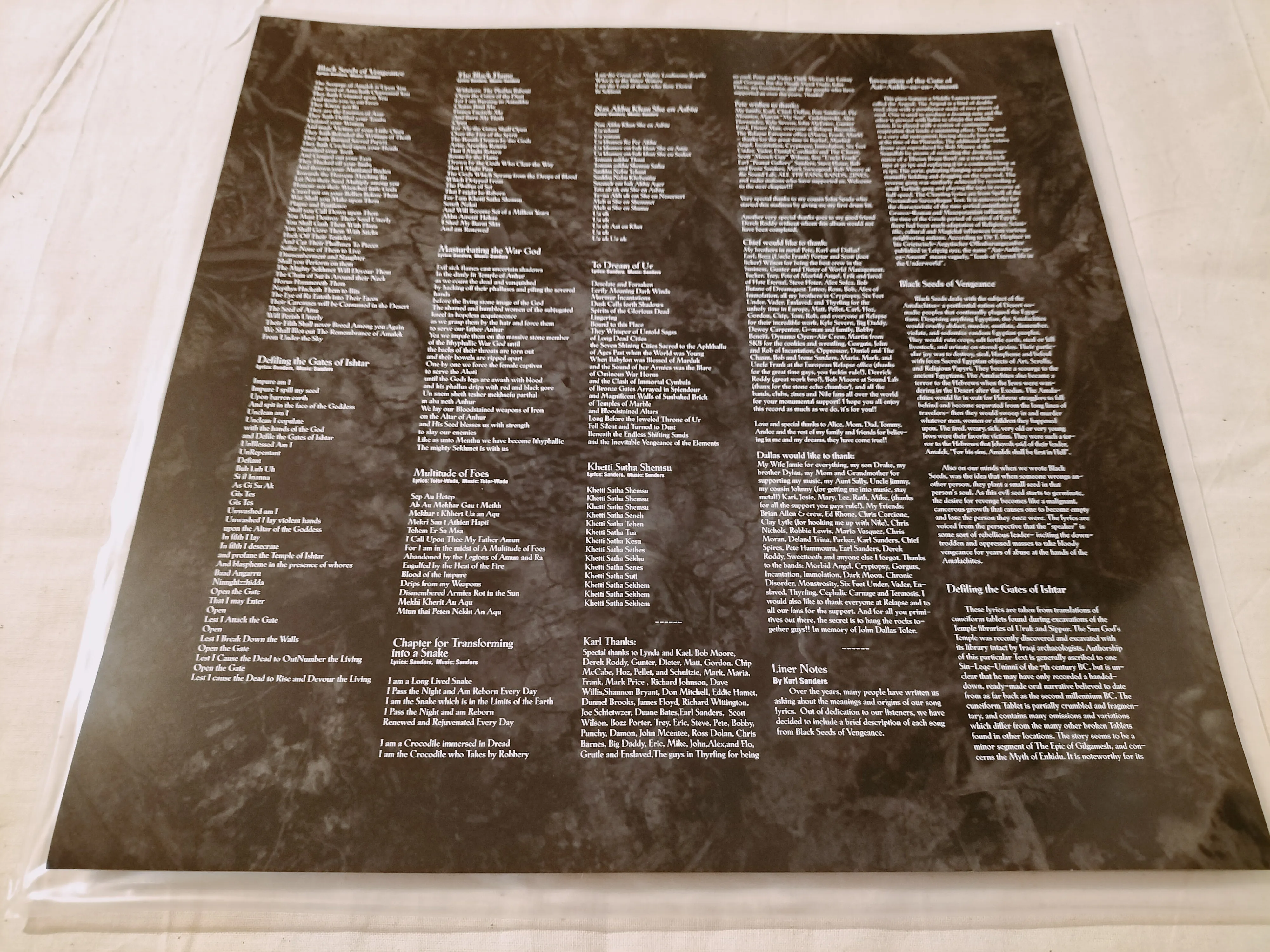 NILE - 2000 - Black Seeds Of Vengeance LP ORANGE KRUSH VINYL (2023 Reissue)