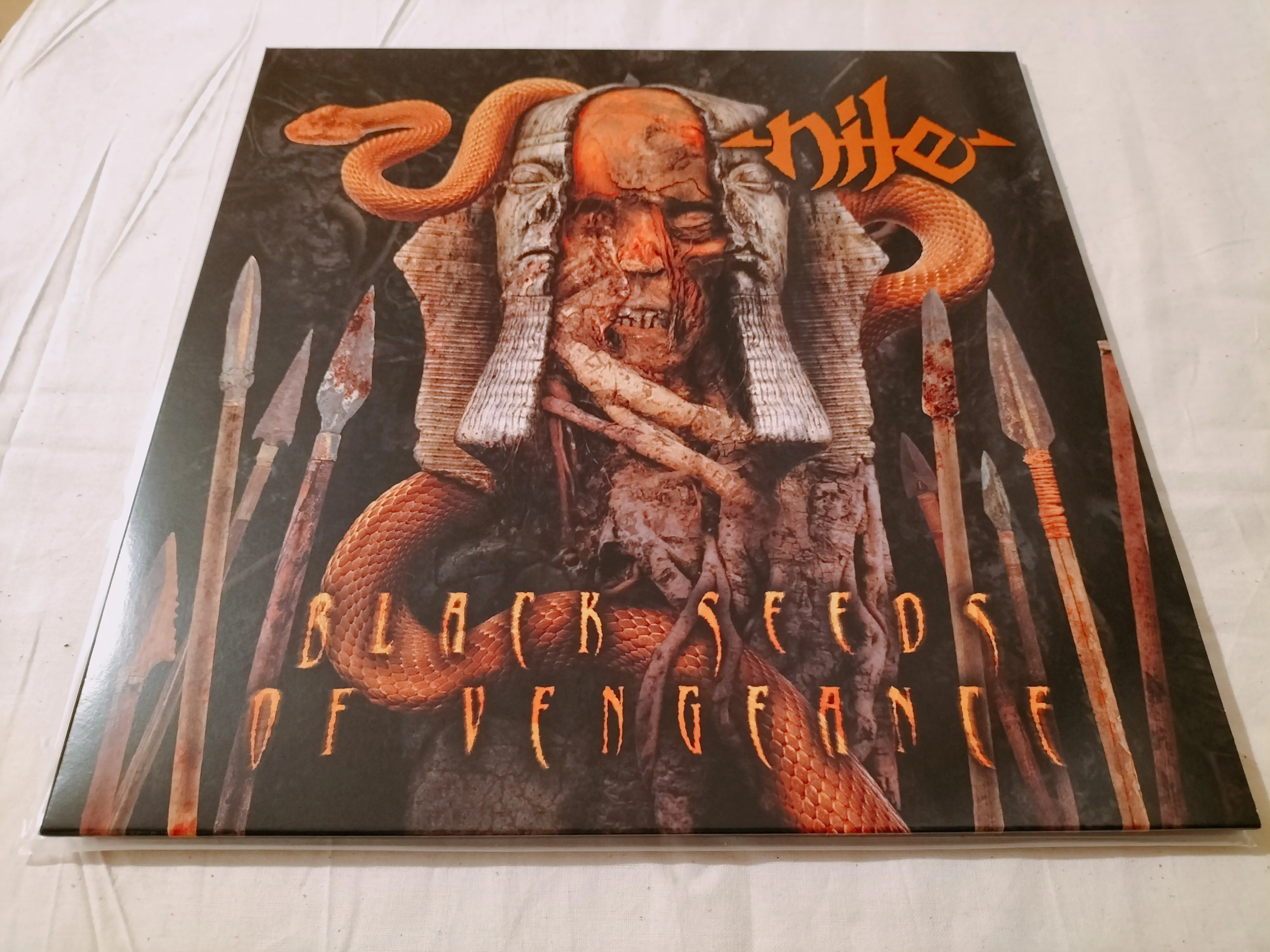 NILE - 2000 - Black Seeds Of Vengeance LP ORANGE KRUSH VINYL (2023 Reissue)