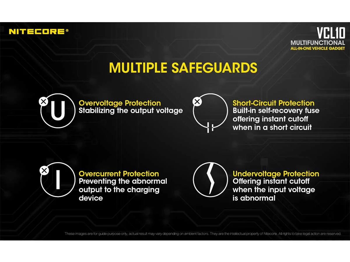 Nitecore - VCL10 Multifunctional Quickcharge 3.0 All-in-One Vehicle Gadget