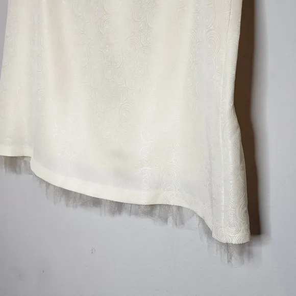 NWT i.e woman ivory mesh skirt