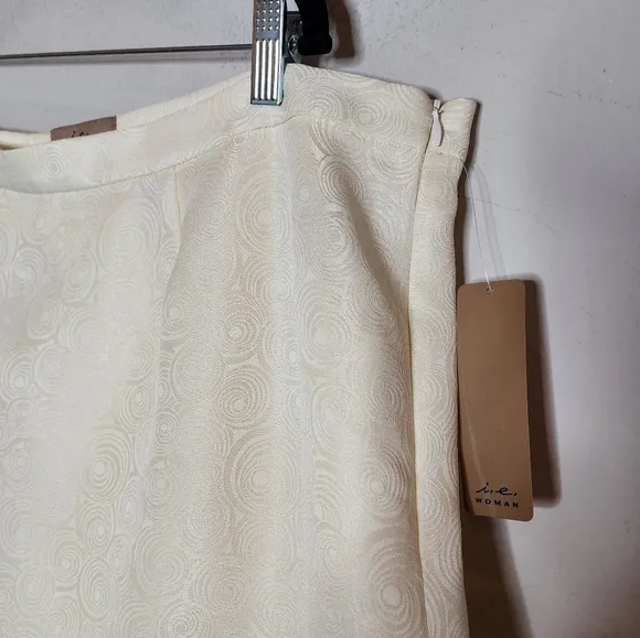 NWT i.e woman ivory mesh skirt
