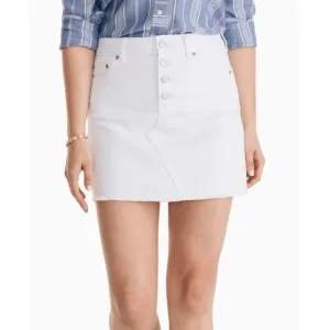 NWT Southern Tide Gabriela White Denim Skirt Size 30