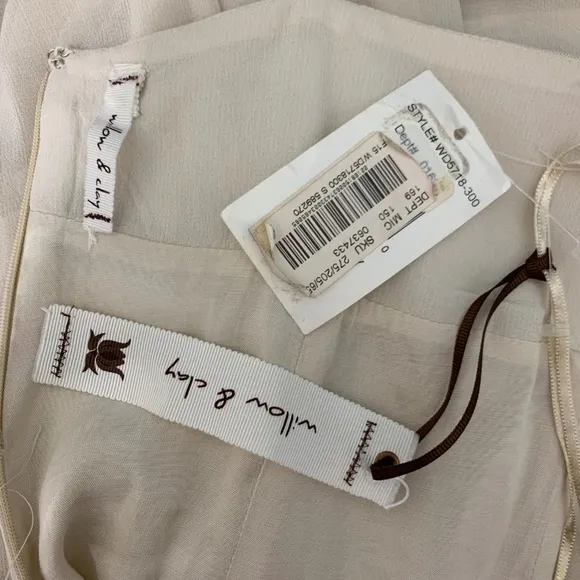 NWT Willow &amp; Clay Dress Small Off White Rhinestone
