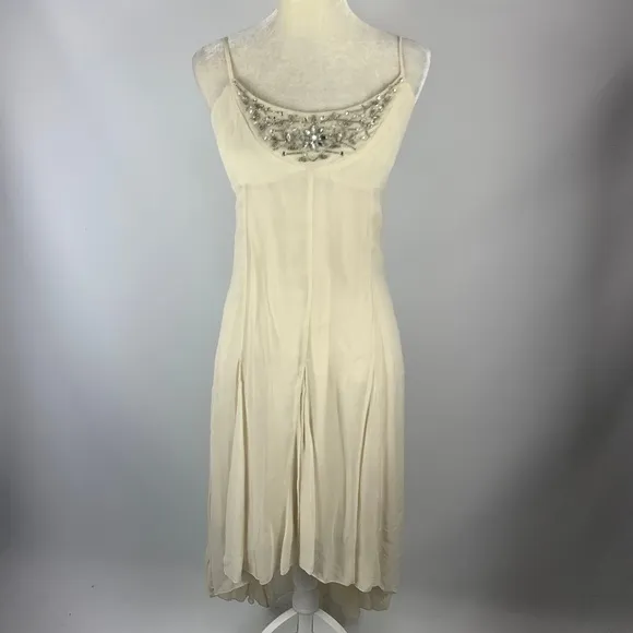 NWT Willow &amp; Clay Dress Small Off White Rhinestone