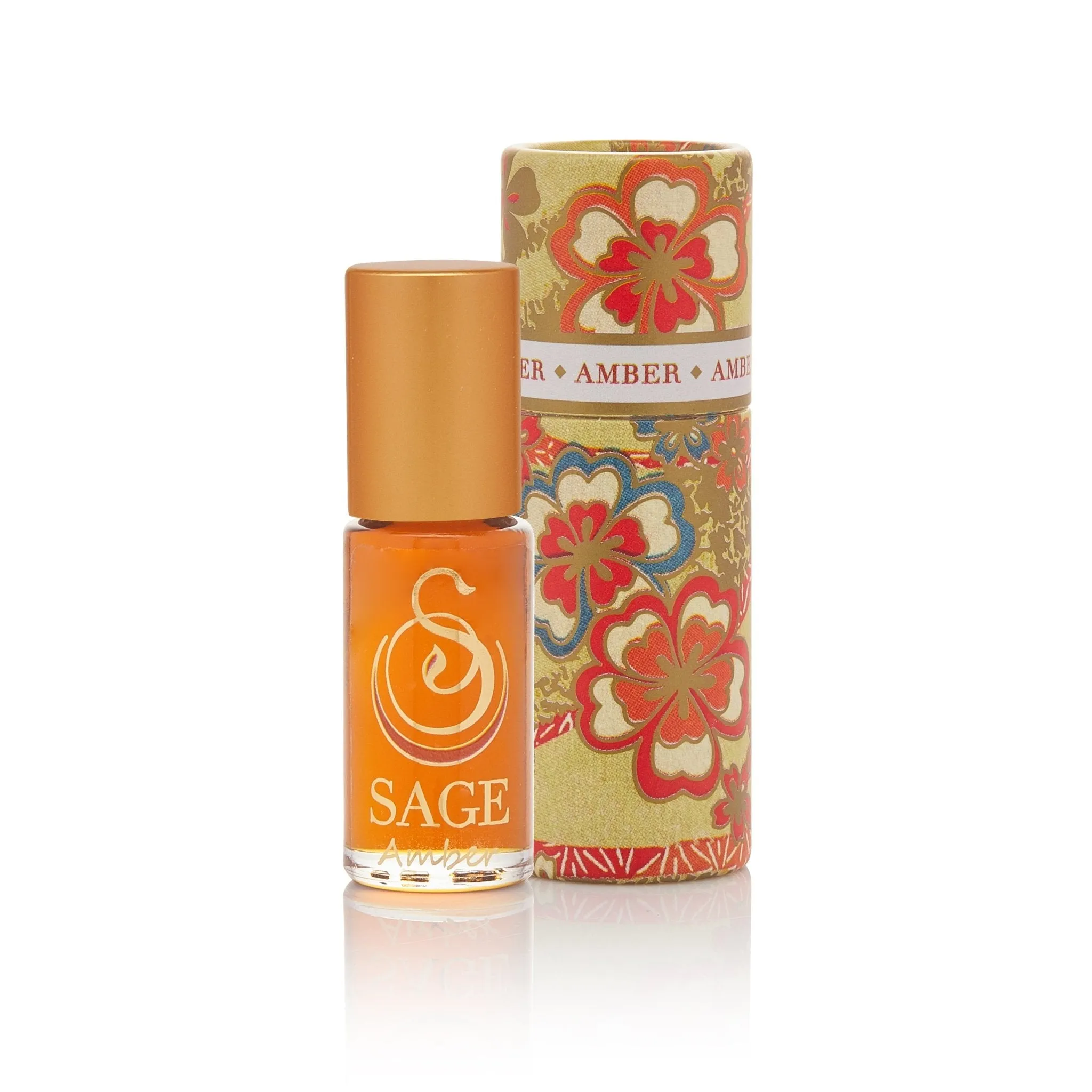OBSESSION ~ AMBER Gemstone Perfume Oil Concentrate Roll-Ons and Eau de Toilette Gift Set by Sage