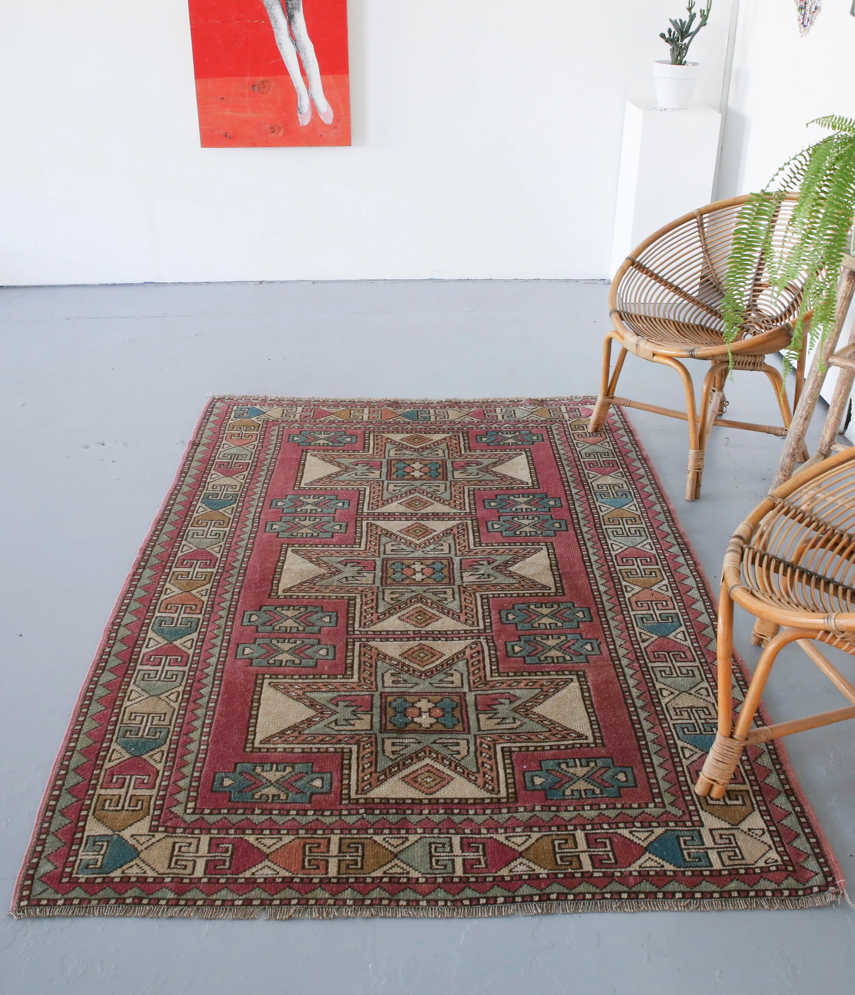 Old Kars Kazak Rug 3ftx6ft
