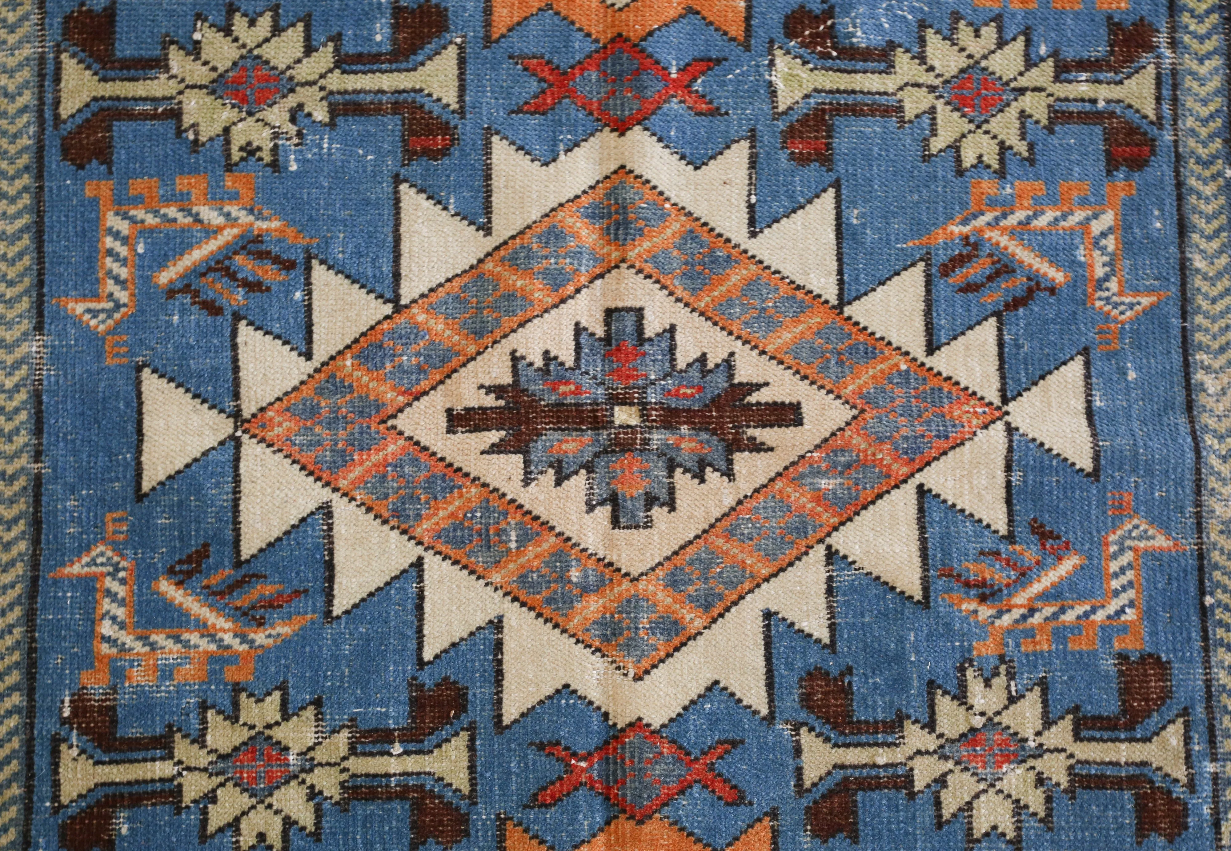 Old Kars Kazak Rug 3ftx6ft