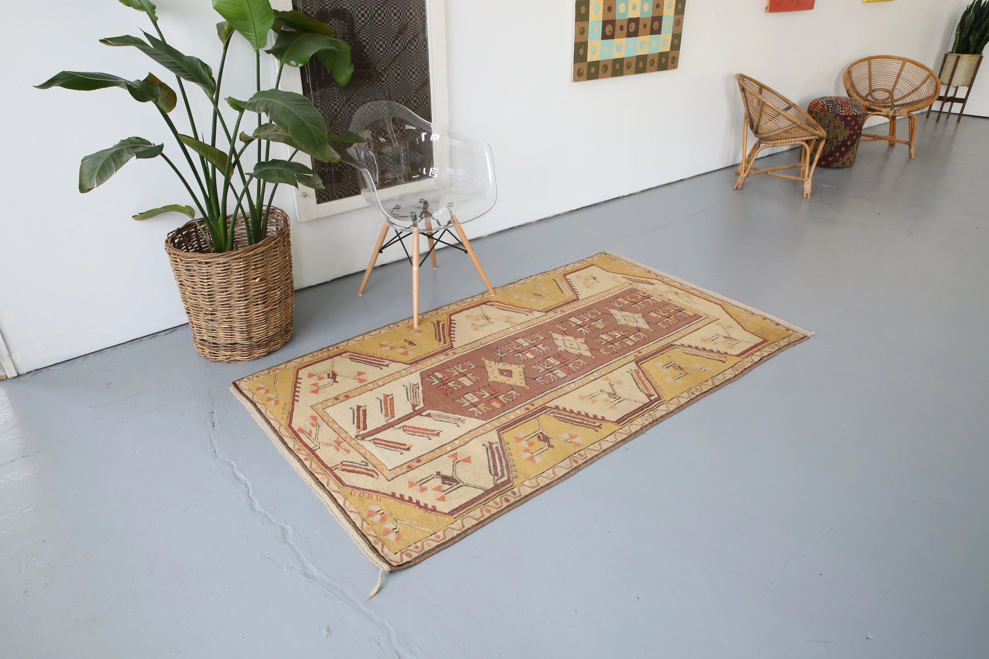 Old Milas Rug 3.8ftx6.5ft