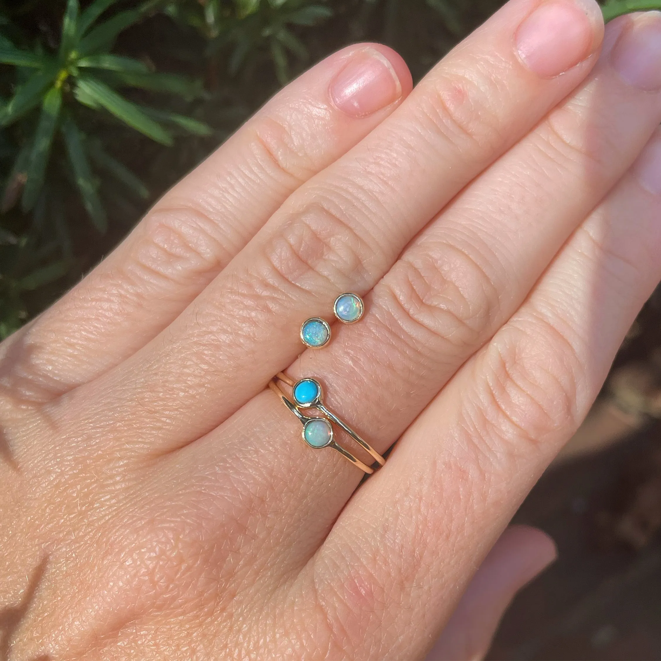 Opal stackable ring
