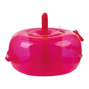 Opblaasbare Dildo Poef Cushion - met Ding Dong en afstandsbediening - Roze