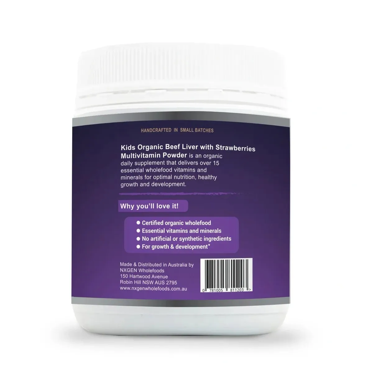 Organic Beef Liver with Organic Strawberry Powder - 60g