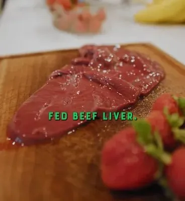 Organic Beef Liver with Organic Strawberry Powder - 60g
