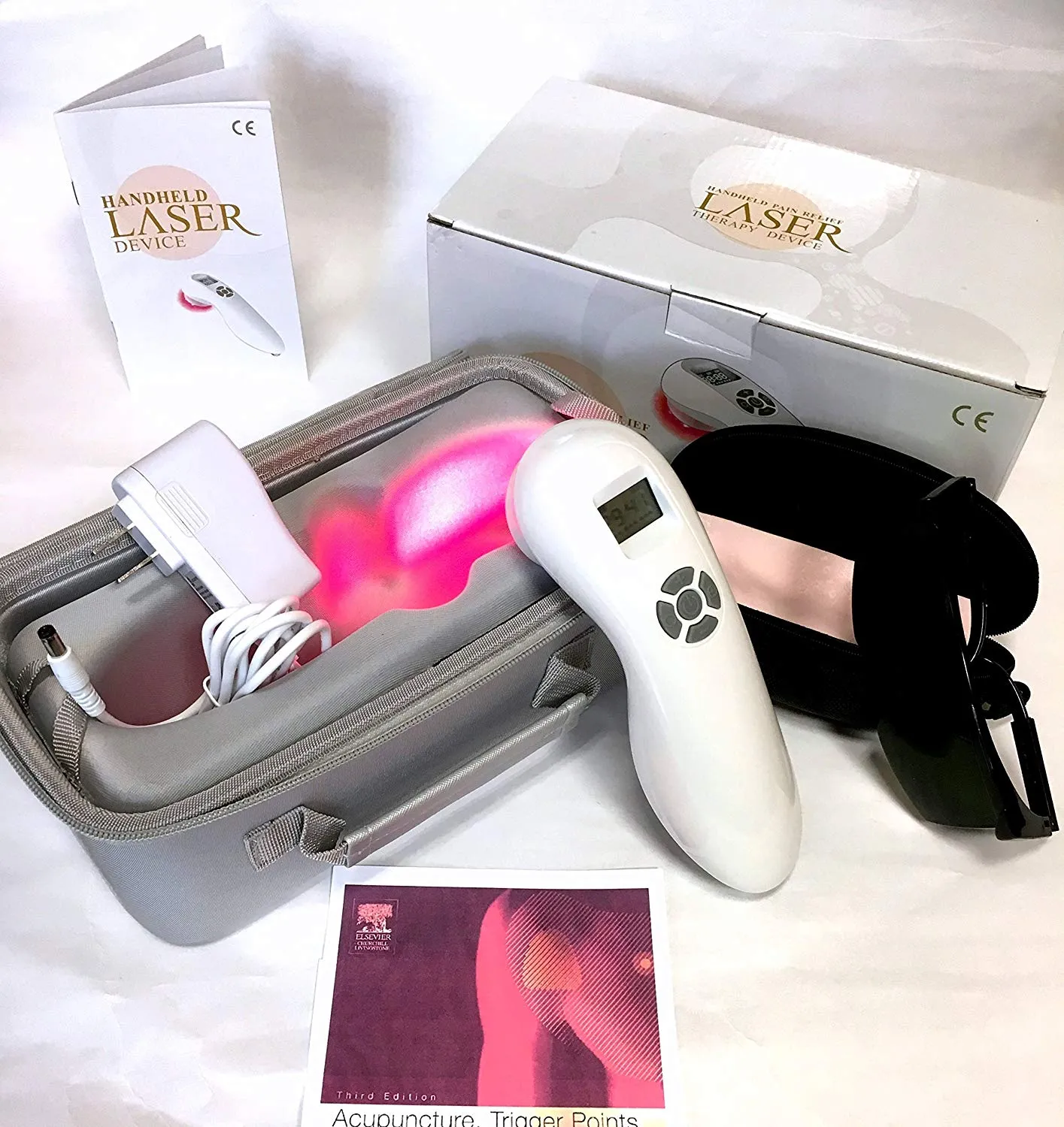 Pain Relief Cold Laser Therapy Device for Knee, Shoulder, Back, Joint & Muscle Pain, Low Level Red Light Hand Held Unit with 4 Free Gifts by YJTSKY