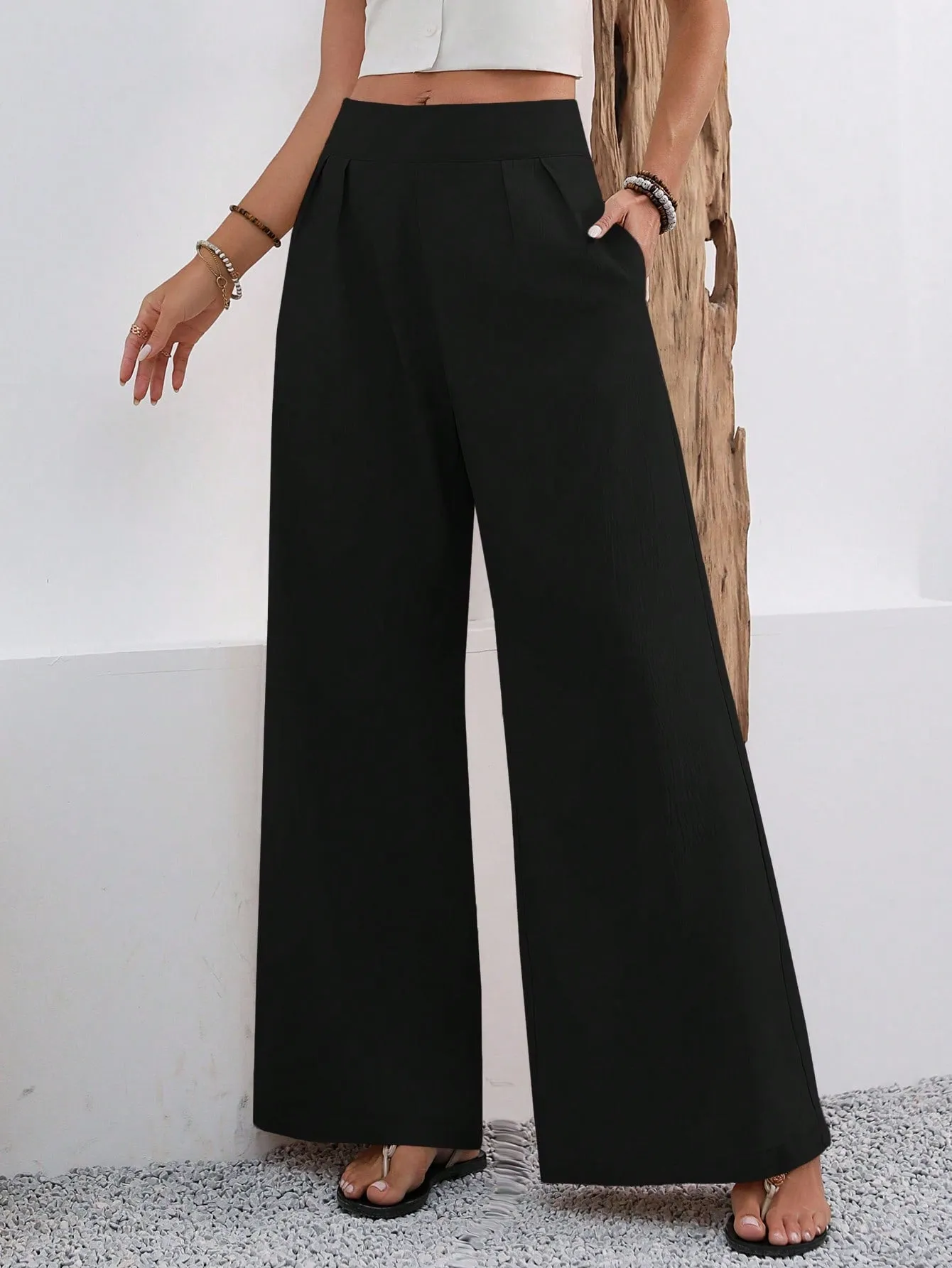 Pantalones Anchos Elegantes de Cherry Vibes en