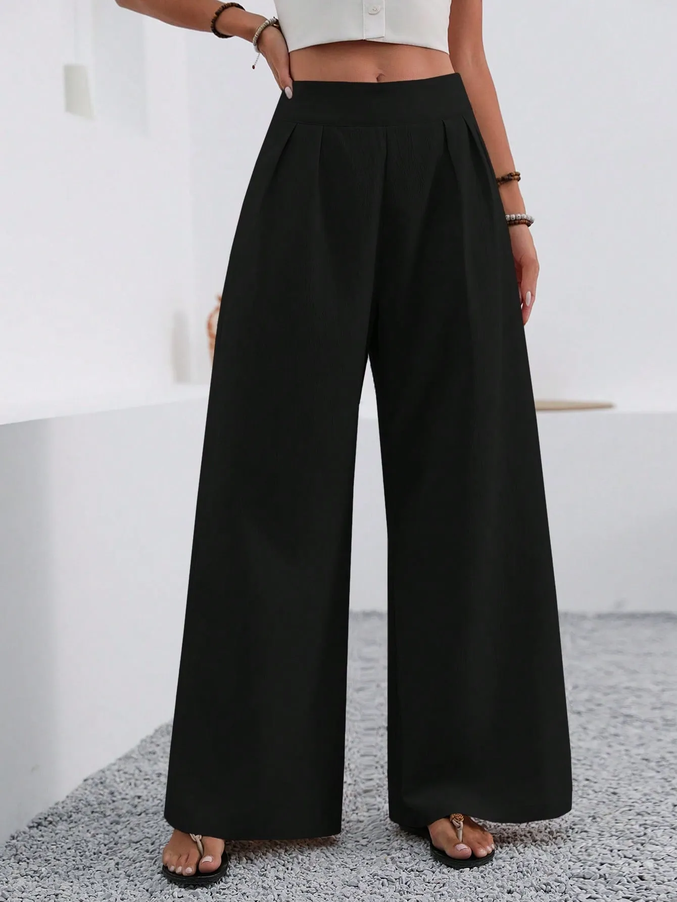 Pantalones Anchos Elegantes de Cherry Vibes en