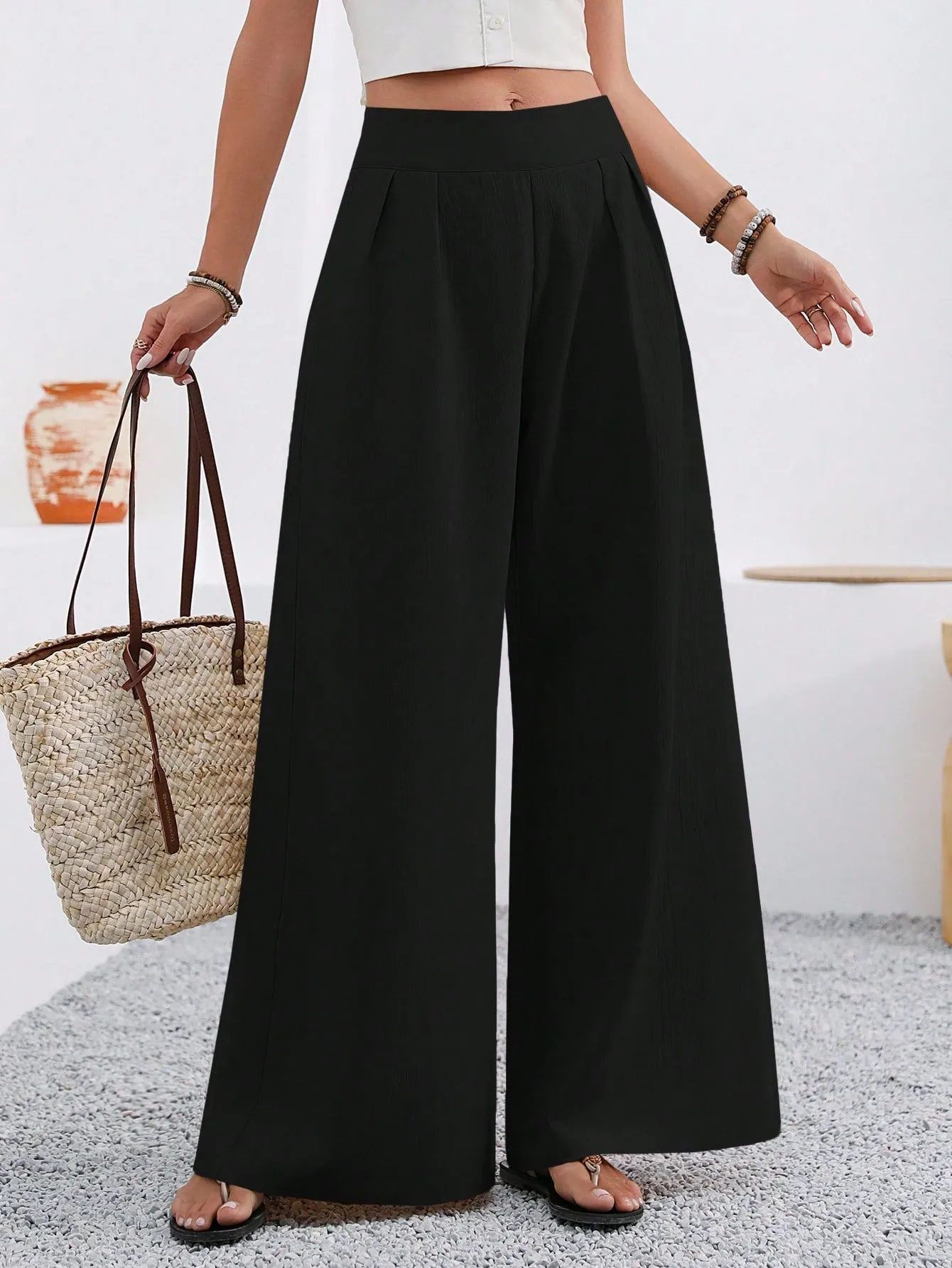 Pantalones Anchos Elegantes de Cherry Vibes en