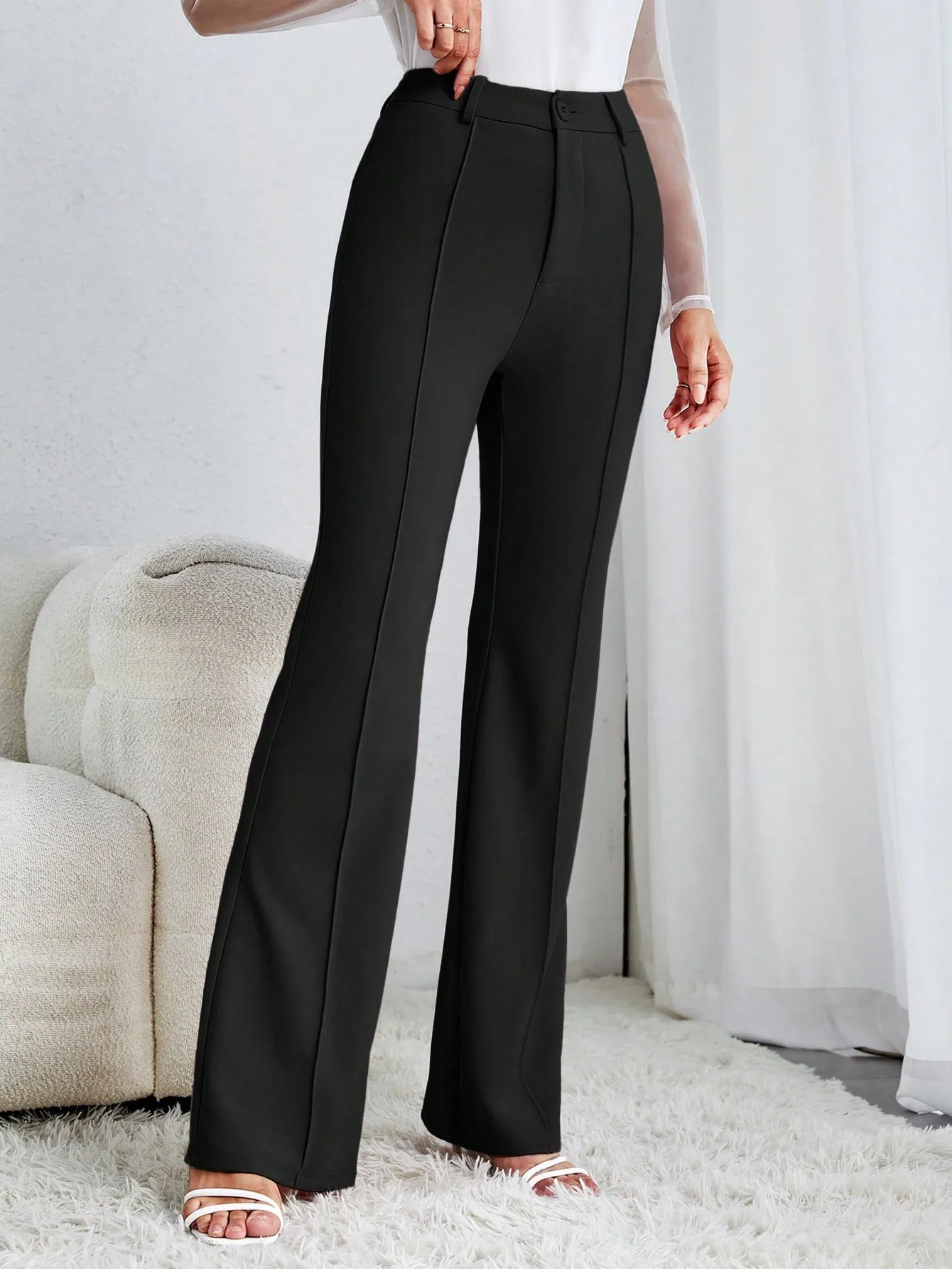 Pantalones de pierna acampanada Cherry Vibes para mujer