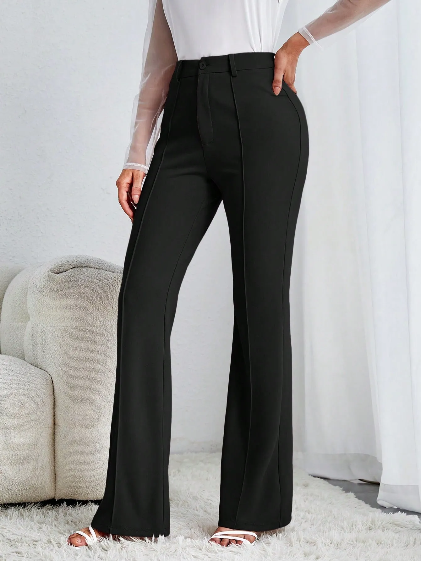Pantalones de pierna acampanada Cherry Vibes para mujer
