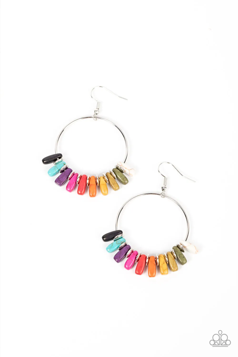 Paparazzi Earthy Ensemble - Multi Stone Earrings