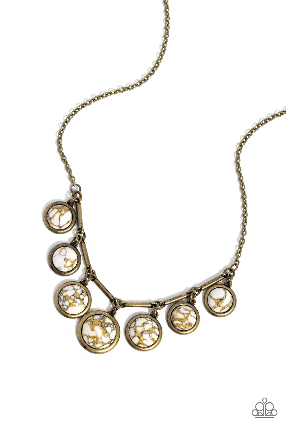 Paparazzi Rustic Recognition Necklace Brass & Earthy Ease Bracelet Brass