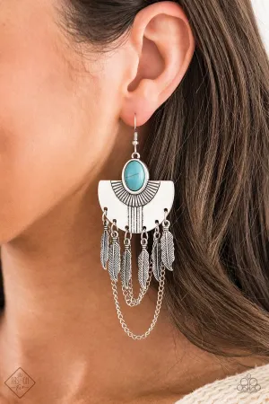 Paparazzi Sure Thing Chief - Blue Earrings