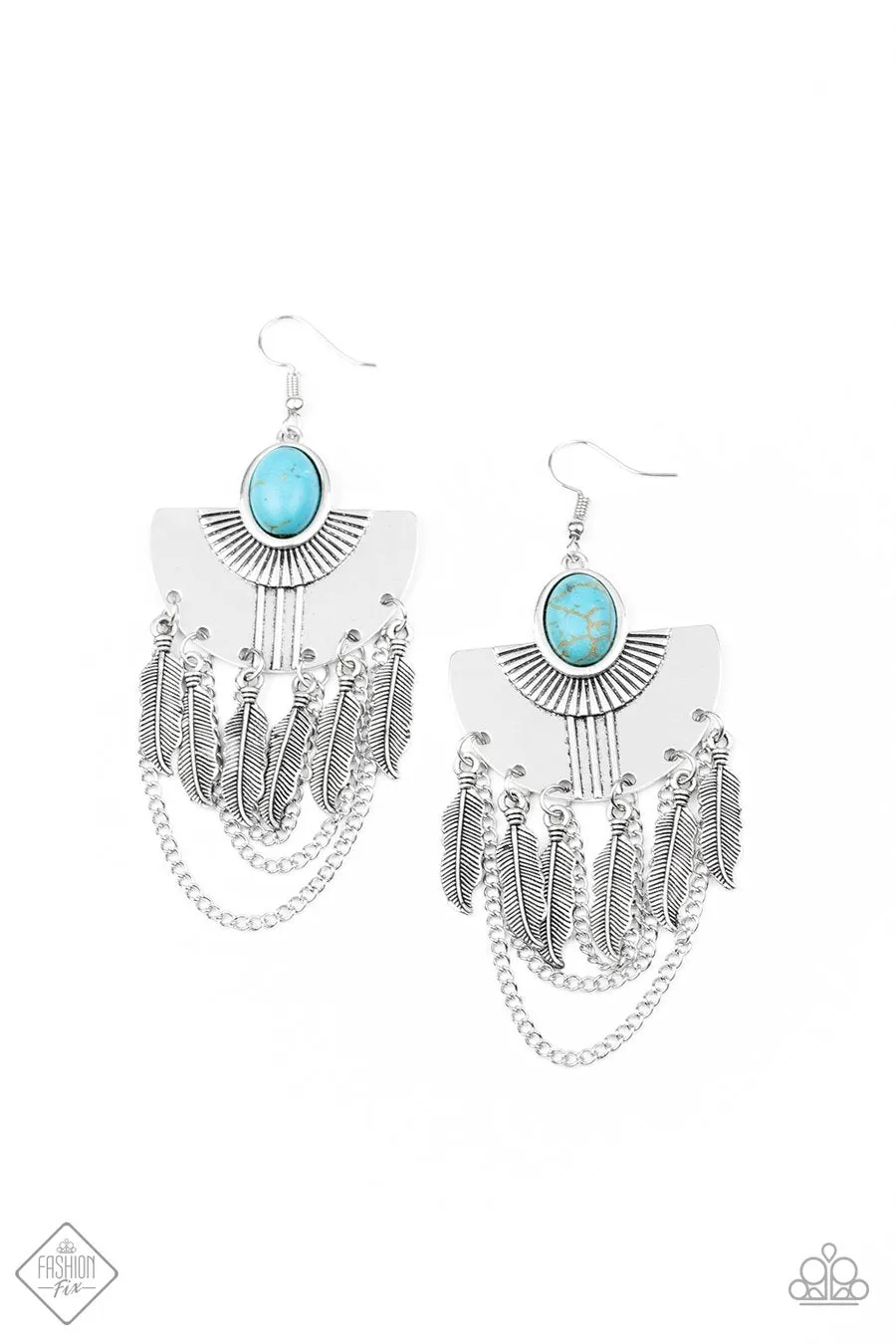 Paparazzi Sure Thing Chief - Blue Earrings