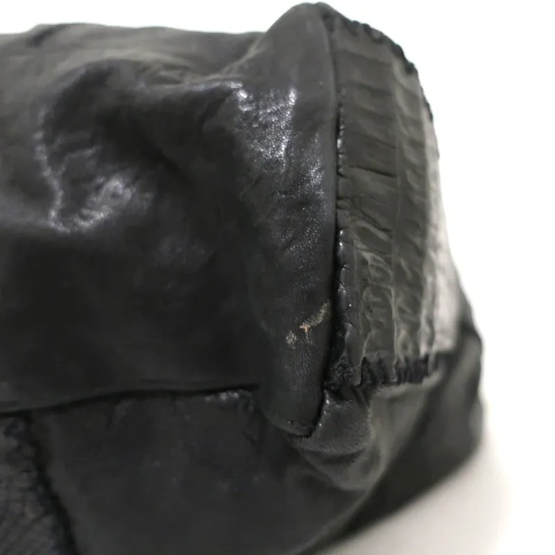 Parker Ochs POD Crocodile Hobo Black Extra Large Shoulder Bag