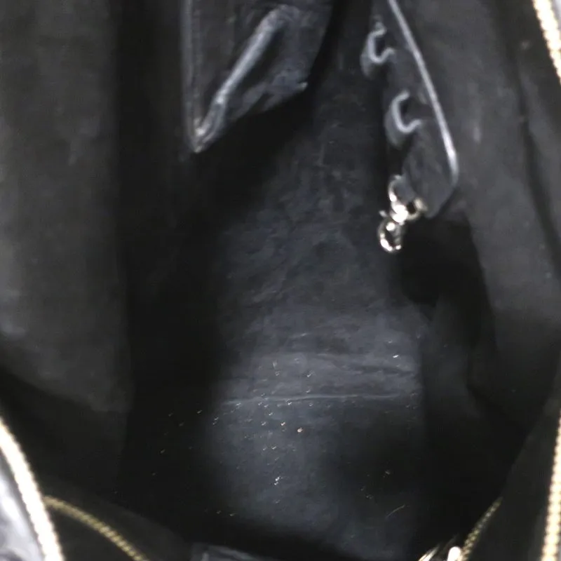Parker Ochs POD Crocodile Hobo Black Extra Large Shoulder Bag
