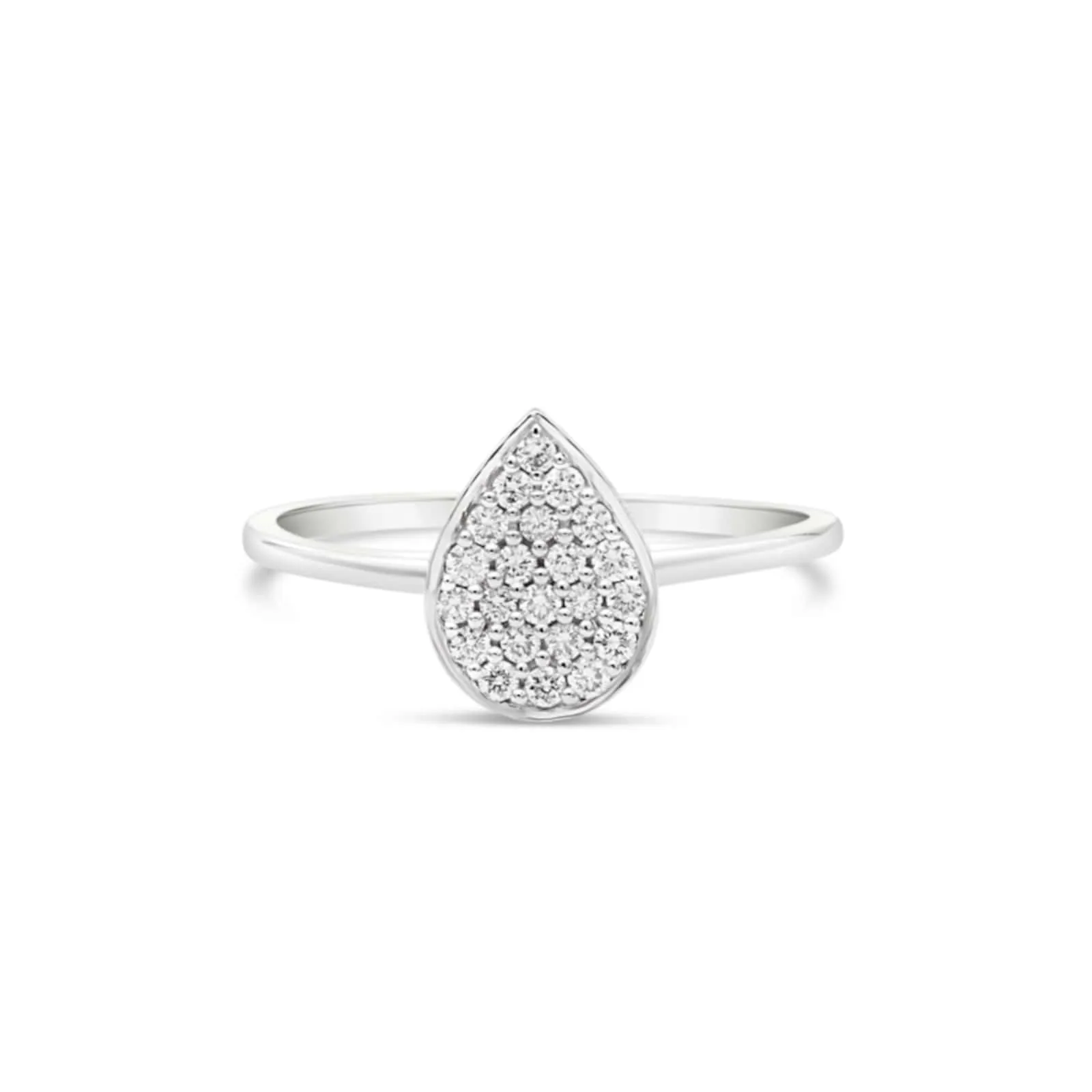 Pavé Diamond Pear Ring