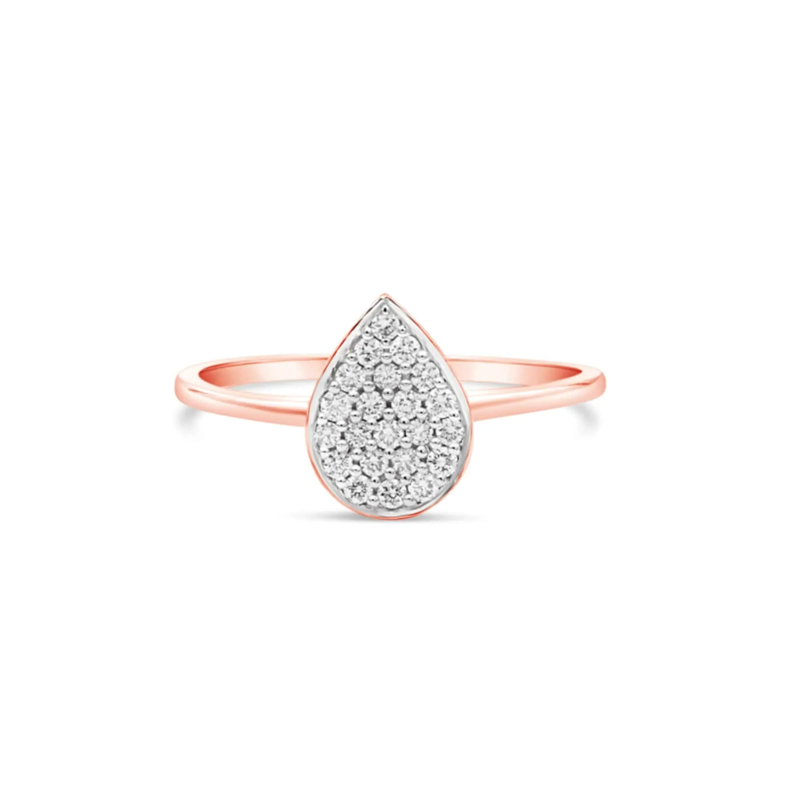 Pavé Diamond Pear Ring