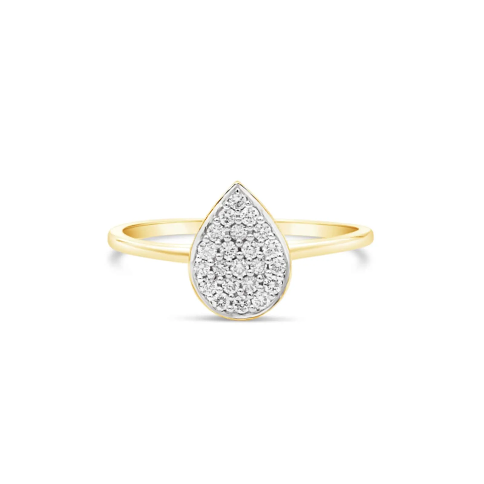 Pavé Diamond Pear Ring