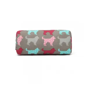 Pc - Miss Lulu Canvas Pencil Case Dog Grey