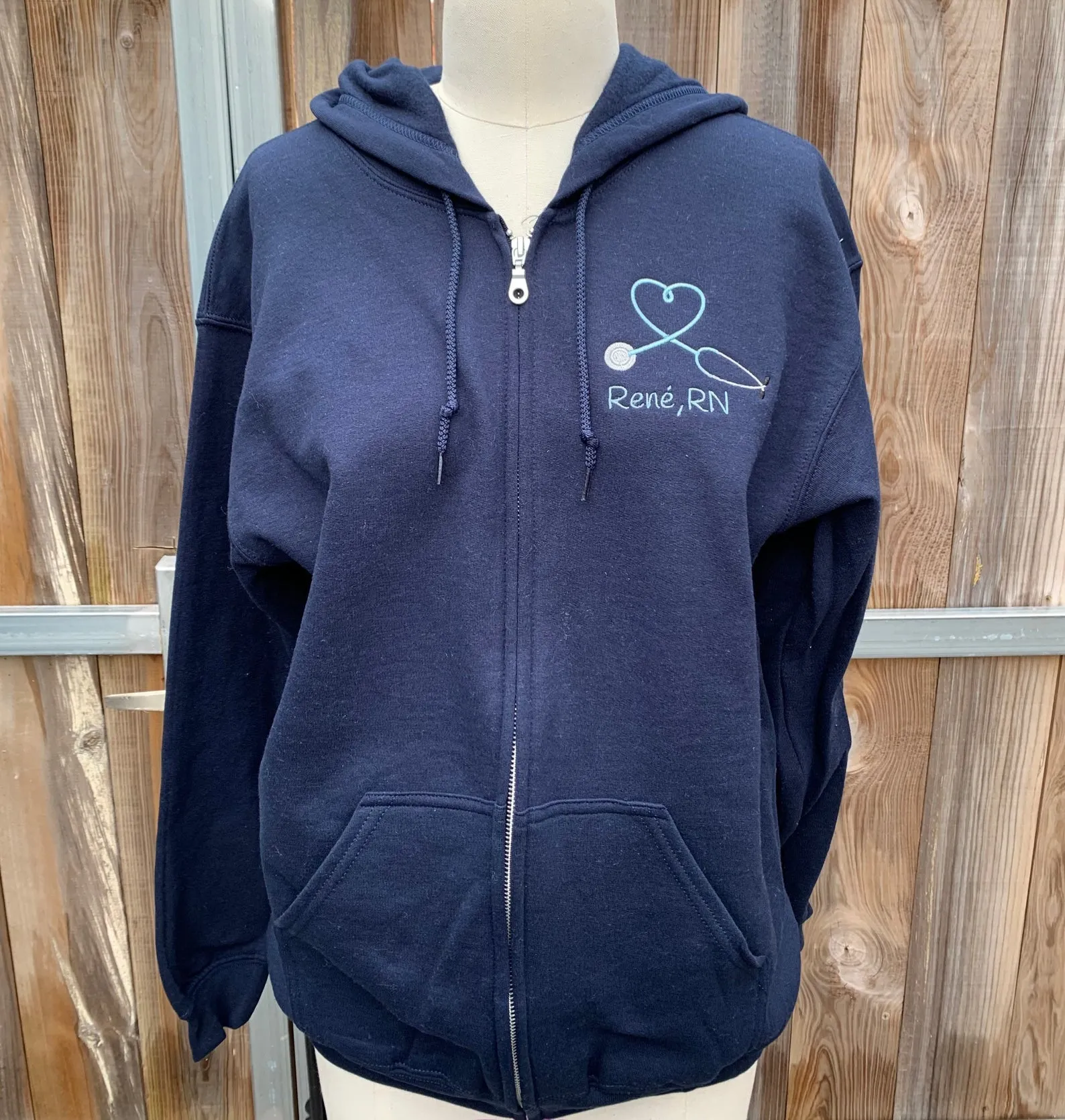 Personalized Gift for RN - Embroidered Hoodie
