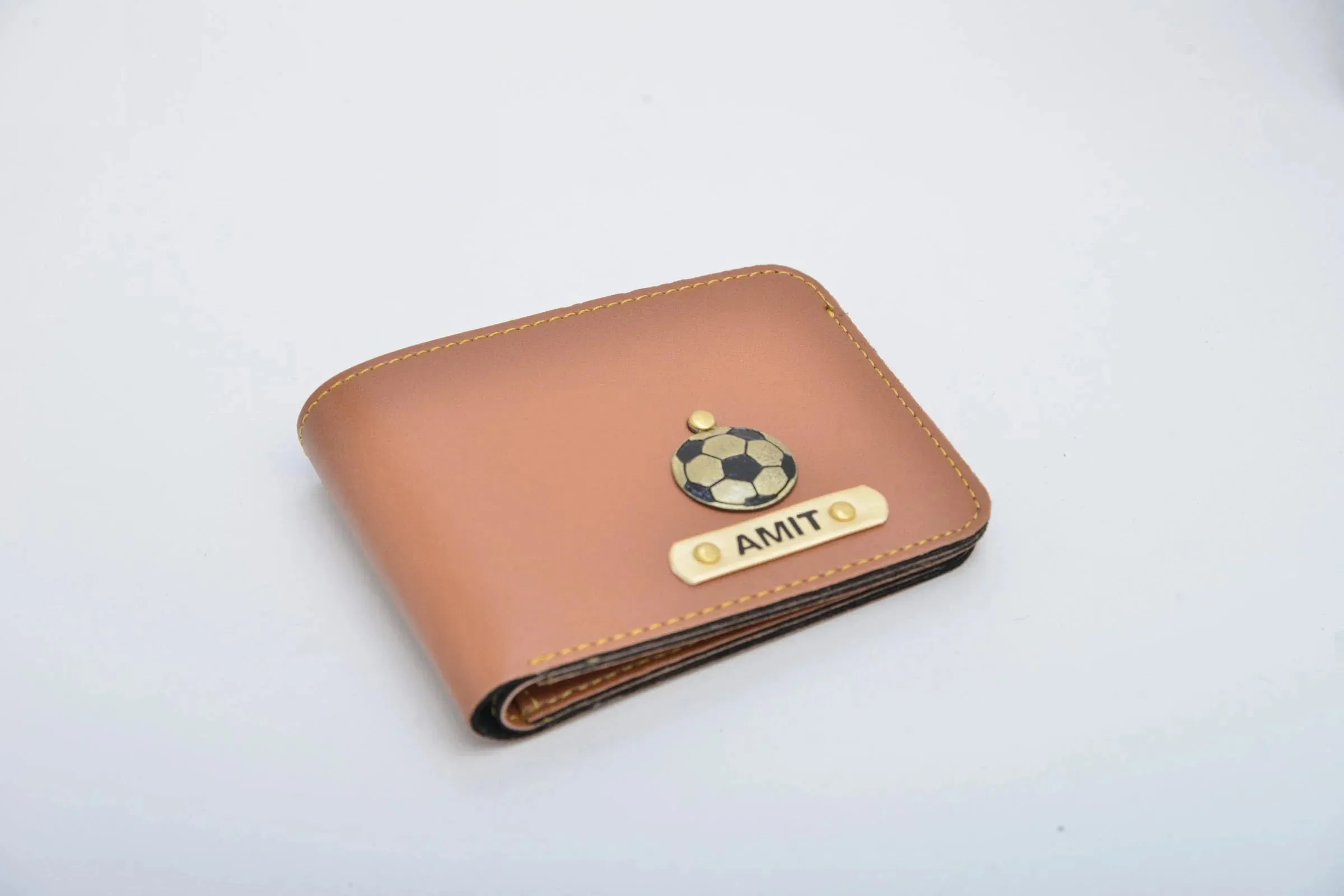 Personalized Men's Wallet - Tan