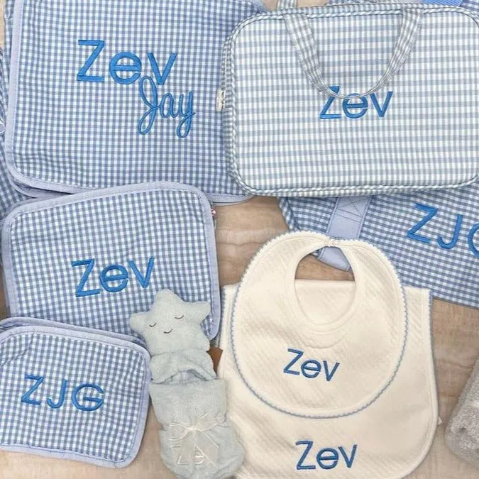 Personalized Nylon Mist Gingham Carry On