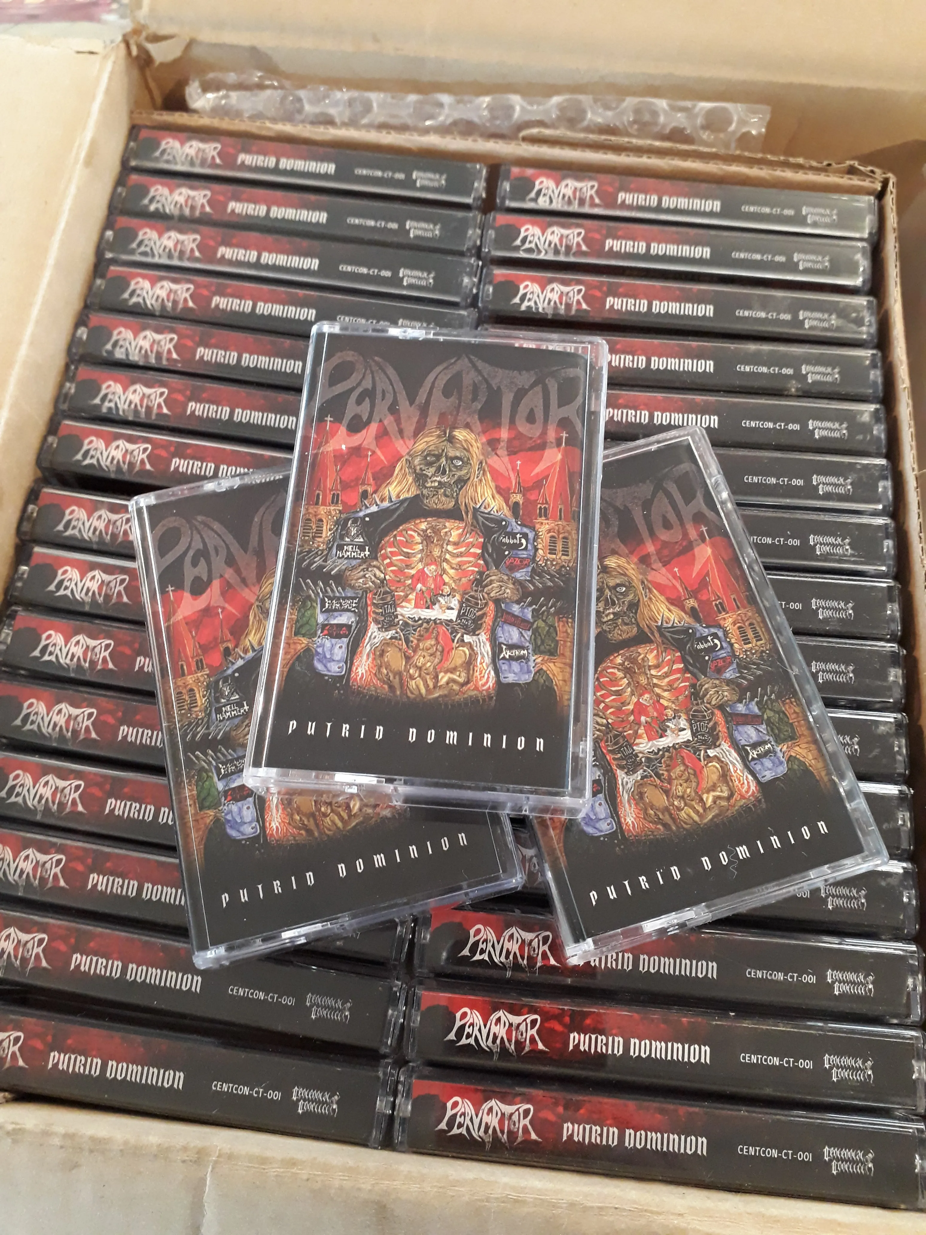 PERVERTOR (NZ) - Putrid Dominion TAPE   LOGO PATCH