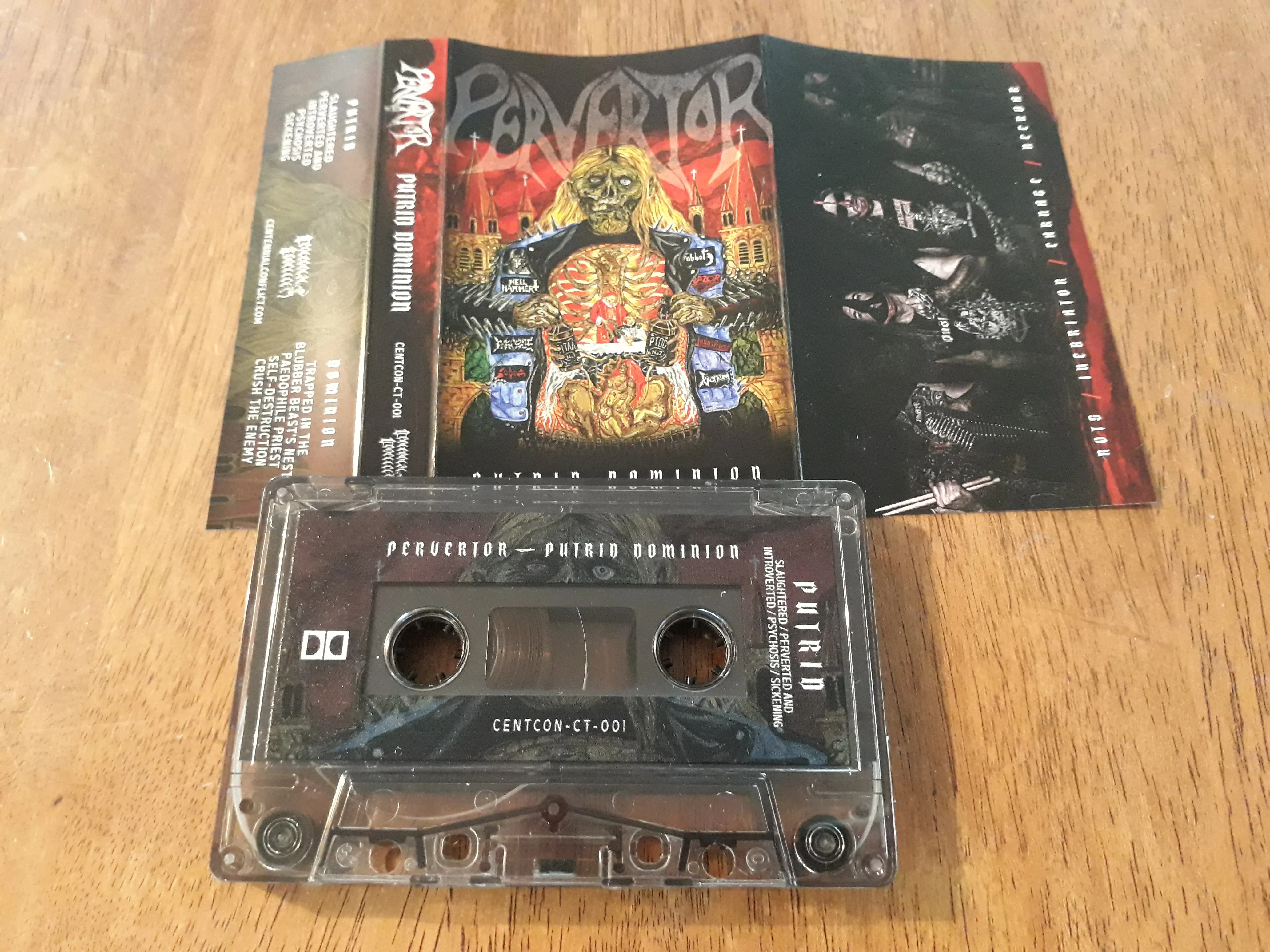 PERVERTOR (NZ) - Putrid Dominion TAPE   LOGO PATCH