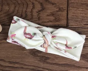 Pheasant top knot headband