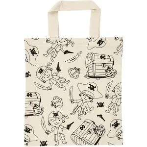 Pirate SWAG Shopping Tote Bag Pre-Printed Motifs 100% Cotton 27.5x30cm